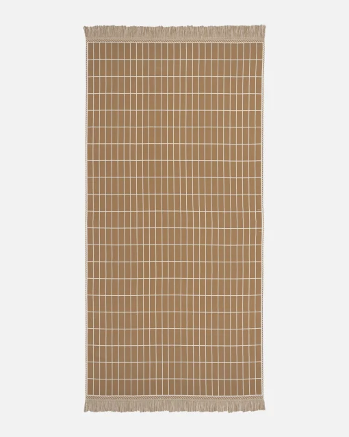 Marimekko Badetuch Tiiliskivi Textil Braun Beige / 70 X 150 Cm - Braun - Gebrochen Weis Outlet