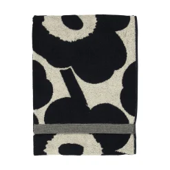 Marimekko Badetuch Unikko Textil Blau / 70 X 150 Cm - Baumwolle Beige - Dunkelblau Store