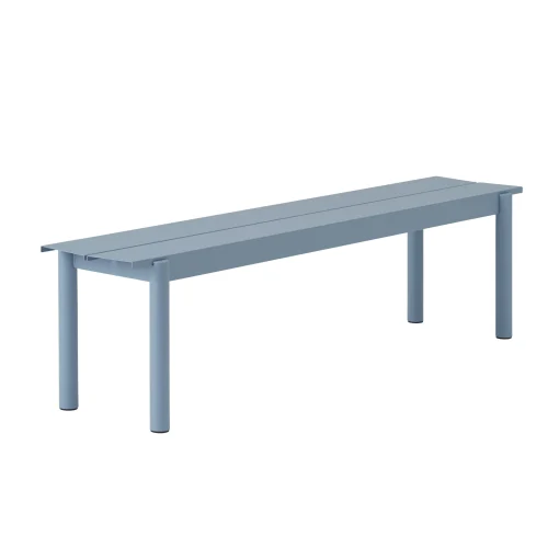 Muuto Bank Linear Metall Blau / Stahl - L 170 Cm - Hellblau Fashion