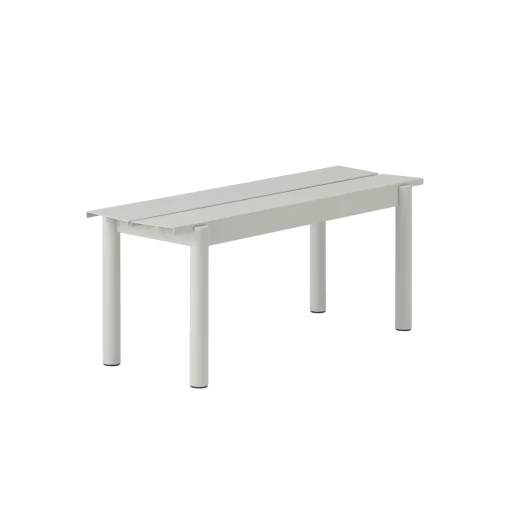 Muuto Bank Linear Metall Grau / Stahl - L 110 Cm - Hellgrau Discount