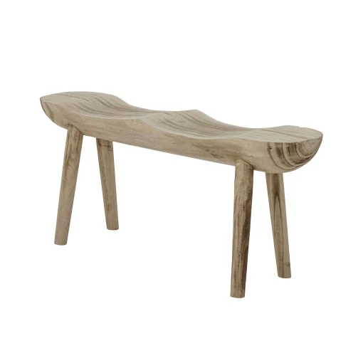 Bloomingville Bank Sasuke/ Handgeschnitztes Paulowniaholz L 100 Cm - Holz Natur Cheap