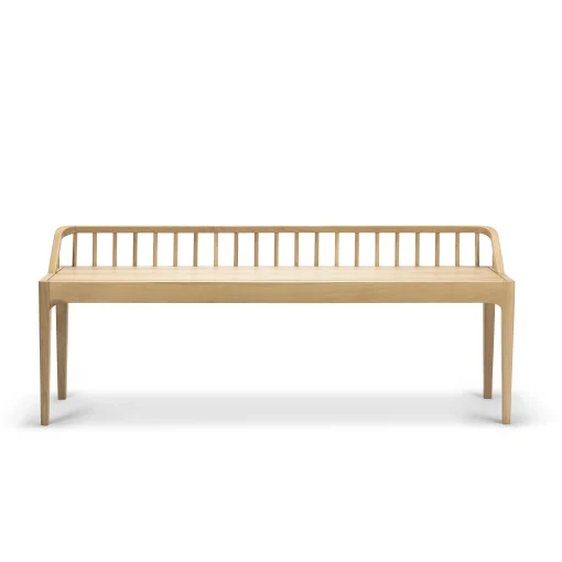 Ethnicraft Bank Spindle Holz Natur / Massiv  -  L 150 Cm - Eiche Natur Clearance