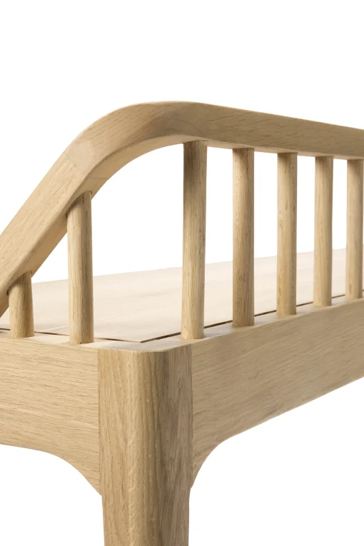 Ethnicraft Bank Spindle Holz Natur / Massiv  -  L 150 Cm - Eiche Natur Clearance