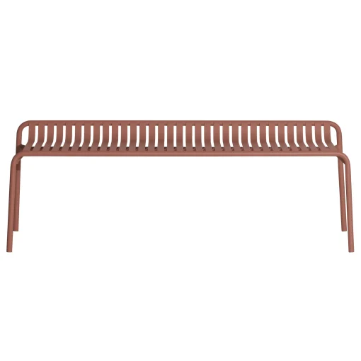 Petite Friture Bank Week-End Metall Braun / Aluminium - L 158 Cm - Terracotta Cheap