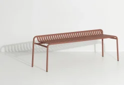 Petite Friture Bank Week-End Metall Braun / Aluminium - L 158 Cm - Terracotta Cheap