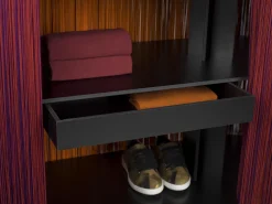 Ibride Bar Alpaga Textil Rot / Sideboard - L 140 Cm - Limitierte Und Nummerierte Auflage - Rot - Schwarz Shop