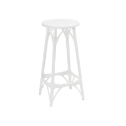 Kartell Barhocker A.I. Light Plastikmaterial/ H 65 Cm - Von Kunstlicher Intelligenz Entworfen / Recycelt - Weis Outlet