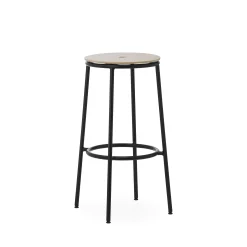 Normann Copenhagen Barhocker Circa Holz Natur / H 75 Cm - Eiche - Oak/ Pietement Noir Best