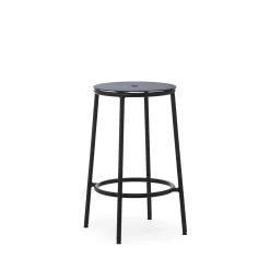 Normann Copenhagen Barhocker Circa Metall / H 65 Cm - Aluminium - Schwarz Cheap