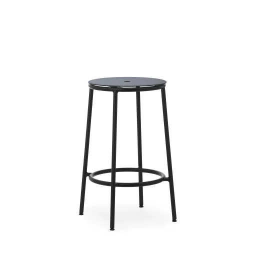 Normann Copenhagen Barhocker Circa Metall / H 65 Cm - Aluminium - Schwarz Cheap