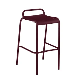 Fermob Barhocker Luxembourg Metall Rot / Aluminium - H 78 Cm - Cerise Noire Cheap