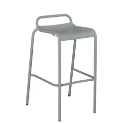Fermob Barhocker Luxembourg Metall Grau / Aluminium - H 78 Cm - Gris Lapilli Store