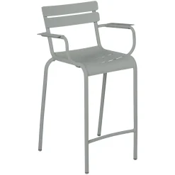 Fermob Barhocker Luxembourg Metall Grau / Aluminium - H 78 Cm - Gris Lapilli Hot