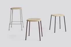 Hay Barhocker Soft Edge 80 Metall Grau Holz Natur / H 65 Cm - Holz & Metall - Eiche Natur - Grau Shop