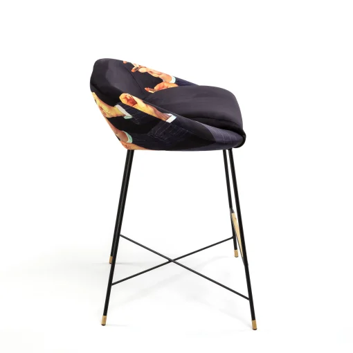 Seletti Barhocker Toiletpaper Textil / - Gepolstert & Velours - H 92 Cm - Bunt Store