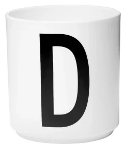 Design Letters Becher A-Z Keramik / Porzellan - Buchstabe D - Weis Best
