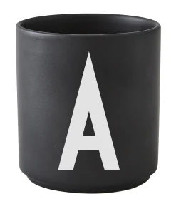 Design Letters Becher A-Z Keramik / Porzellan - Buchstabe A - Schwarz Store