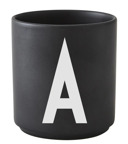Design Letters Becher A-Z Keramik / Porzellan - Buchstabe A - Schwarz Store