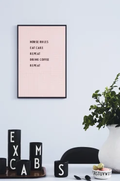 Design Letters Becher A-Z Keramik / Porzellan - Buchstabe A - Schwarz Store