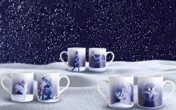 Alessi Becher Blue Christmas Keramik Blau - Blau - Weis Flash Sale