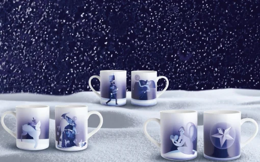 Alessi Becher Blue Christmas Keramik Blau - Blau - Weis Flash Sale