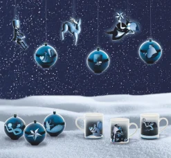 Alessi Becher Blue Christmas Keramik Blau - Blau - Weis Flash Sale