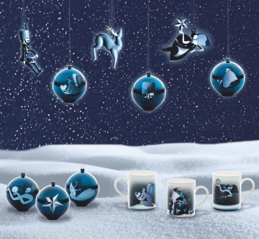 Alessi Becher Blue Christmas Keramik Blau - Blau - Weis Flash Sale