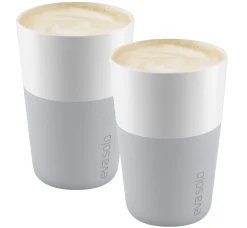 Eva Solo Becher Cafe Latte Keramik Grau / 2Er-Set - 360 Ml - Marmorgrau Fashion