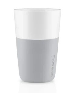 Eva Solo Becher Cafe Latte Keramik Grau / 2Er-Set - 360 Ml - Marmorgrau Fashion