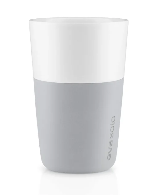 Eva Solo Becher Cafe Latte Keramik Grau / 2Er-Set - 360 Ml - Marmorgrau Fashion