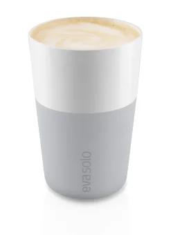 Eva Solo Becher Cafe Latte Keramik Grau / 2Er-Set - 360 Ml - Marmorgrau Fashion