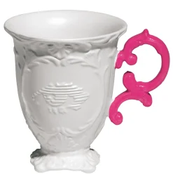Seletti Becher I-Mug Keramik Weis Rosa - Fuchsia Sale