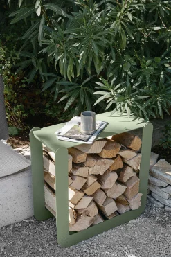 Fermob Behalter Fur Holzscheite Nevado Metall Grun / Hocker - L 60 X H 60 Cm - Kaktus Best Sale