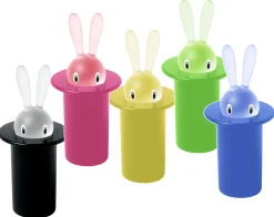 Alessi Behalter Fur Zahnstocher Magic Bunny Plastikmaterial- Schwarz Best