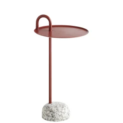 Hay Beistelltisch Bowler Metall Stein Rot / Metall & Granit - Grau - Rot Best Sale