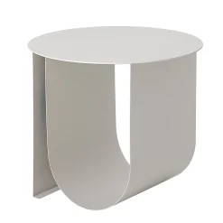 Bloomingville Beistelltisch Cher Metall Grau / O 43 Cm - Metall / Integrierter Zeitungsstander - Hellgrau Hot