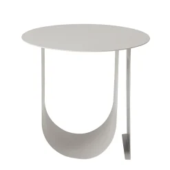 Bloomingville Beistelltisch Cher Metall Grau / O 43 Cm - Metall / Integrierter Zeitungsstander - Hellgrau Hot