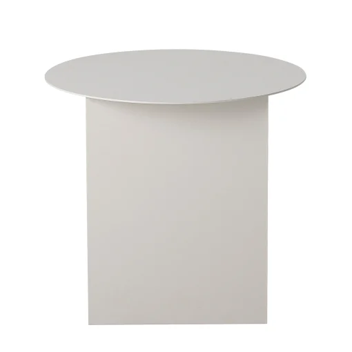 Bloomingville Beistelltisch Cher Metall Grau / O 43 Cm - Metall / Integrierter Zeitungsstander - Hellgrau Hot