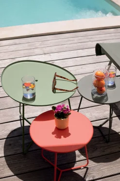 Fermob Beistelltisch Cocotte Metall Rot / Hocker - O 34 X H 36 Cm - Cerise Noire Sale