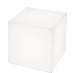 Slide Beistelltisch Leuchtend Cubo Outdoor Plastikmaterial Fur Außen - Weis Sale