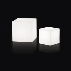 Slide Beistelltisch Leuchtend Cubo Outdoor Plastikmaterial Fur Außen - Weis Sale