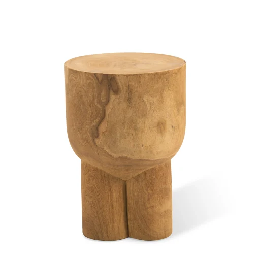 Pols Potten Beistelltisch Pile/ Beistelltisch - Handgeschnitztes Holz - Holz Natur Best Sale