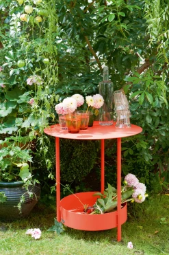 Fermob Beistelltisch Salsa Metall Rot / O 50 Cm X H 50 Cm - Mohnblume Cheap