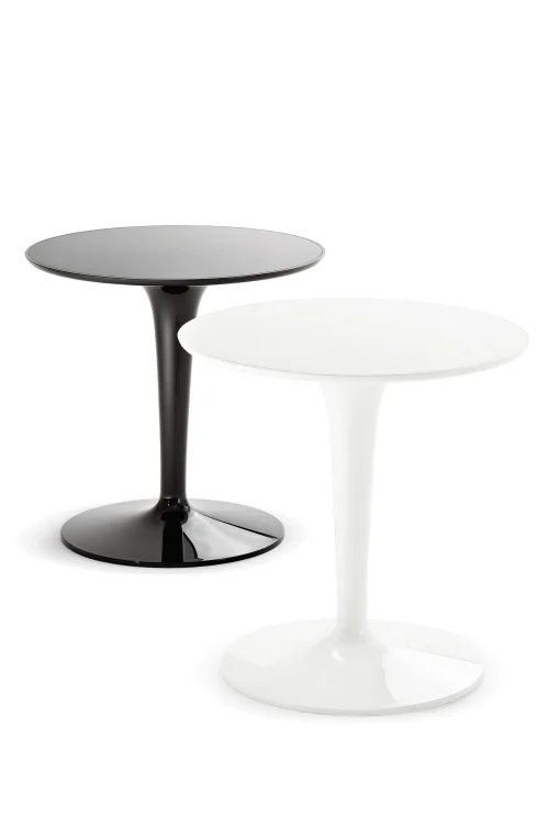 Kartell Beistelltisch Tip Top Mono Plastikmaterial Schwarz Einfarbige Ausfuhrung - Schwarz Glanzend Shop
