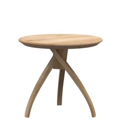 Ethnicraft Beistelltisch Twist Small Holz Natur / Eiche Massiv - O 41 Cm - Eiche Natur New