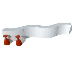 Slide Beleuchtete Bar Snack Plastikmaterialmit Integrierter Beleuchtung - Weis Outlet
