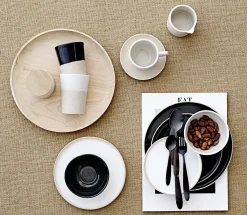 Bloomingville Besteck Set  Metall Schwarz / 4-Teilig - Stahl - Schwarz Verchromt Fashion