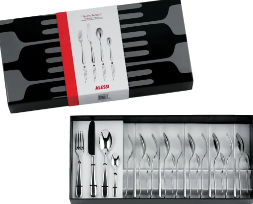 Alessi Besteckgarnitur Nuovo Milano Metall 24 Tlg. - Stahl Poliert Flash Sale