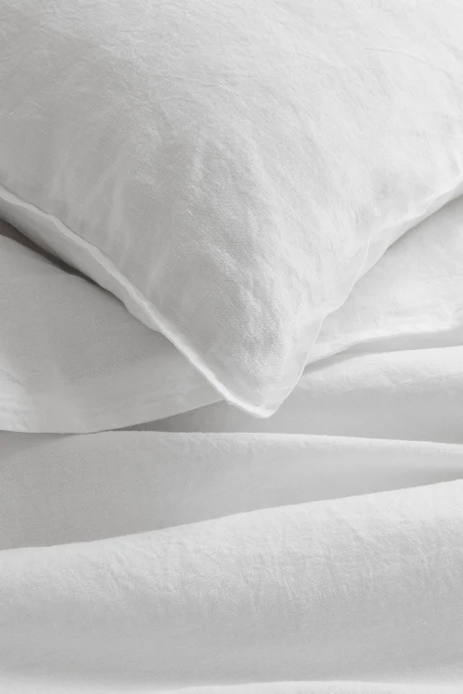 Au Printemps Paris Bettbezug 140 X 200 Cm  Textil/ 140 X 200 Cm - Leinen Gewaschen - Weis Fashion