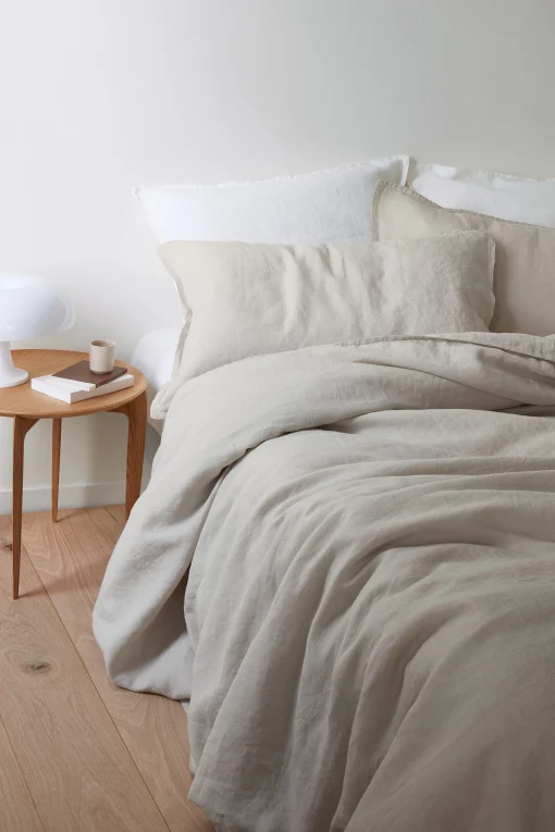 Au Printemps Paris Bettbezug 200 X 200 Cm  Textil/ 200 X 200 Cm - Leinen Gewaschen - Beige Best Sale